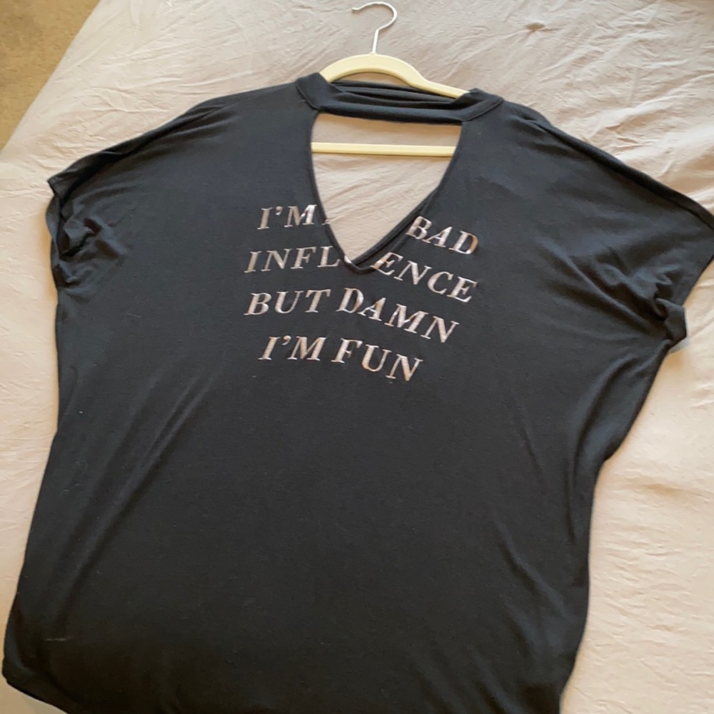 Express graphic tee, flowy, small, black